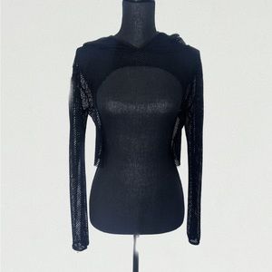 FISHNET HOODED BOLERO